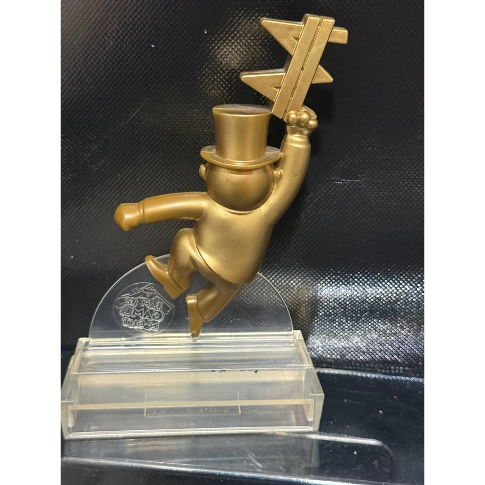 Monopoly Mr Monopoly Gold Trophy Figure Family Game Night Collectible Prize